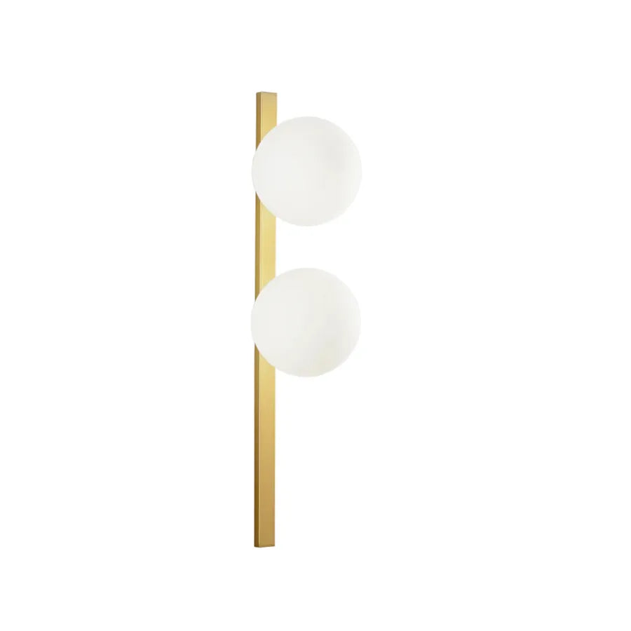 Applique metallo oro satinato sfere in vetro opale 2XE14 non incl. ENOIRE Applique metallo oro satinato sfere in vetro opale 2XE14 non incl. ENOIRE